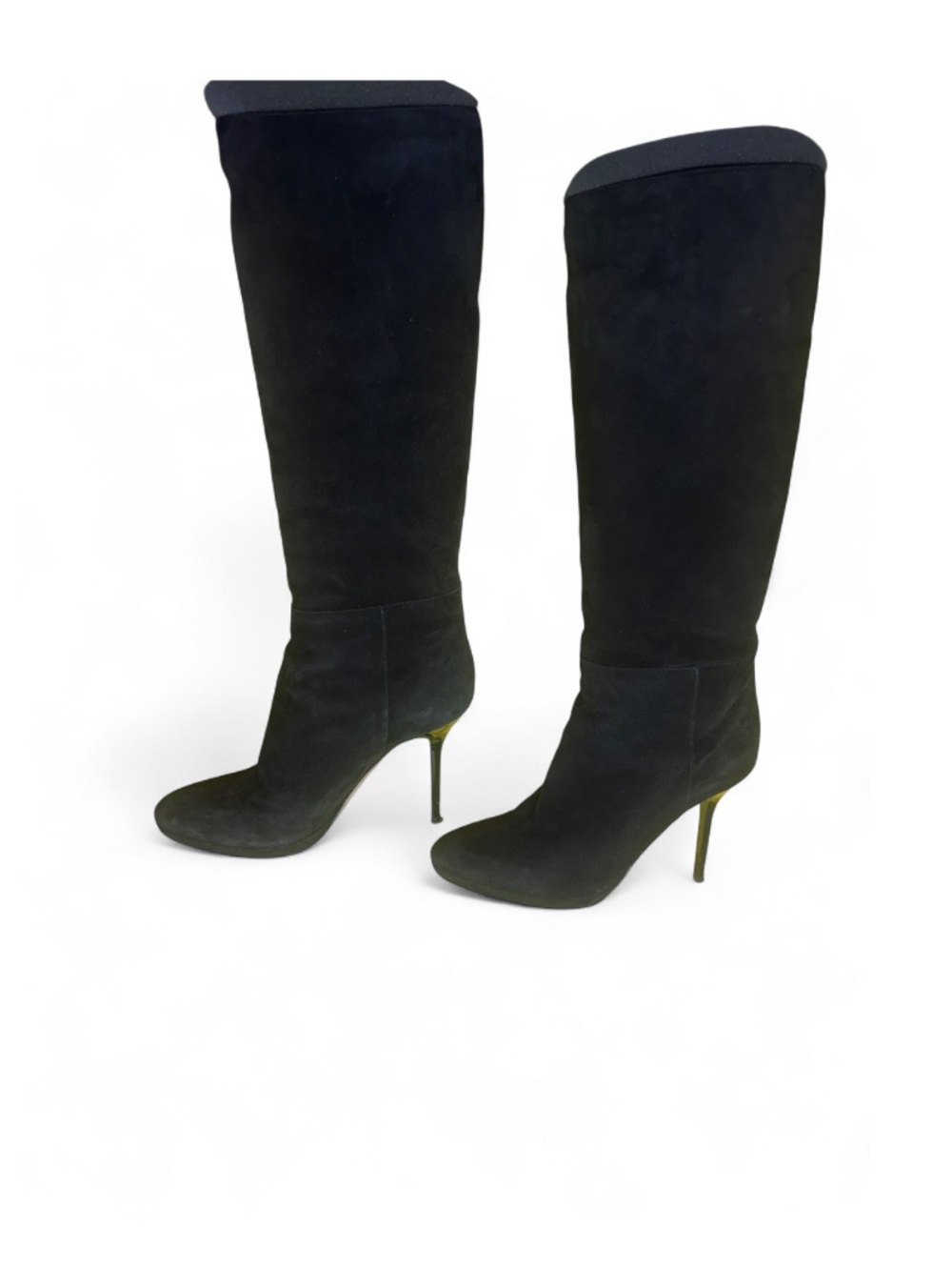 Jimmy Choo Suede Knee High Stiletto Boots Black Women’s Size 36 - Picture 3 of 7